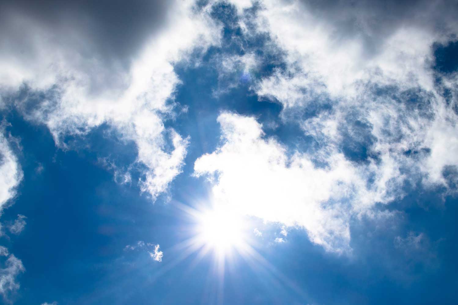 Clouds with bright sunshine